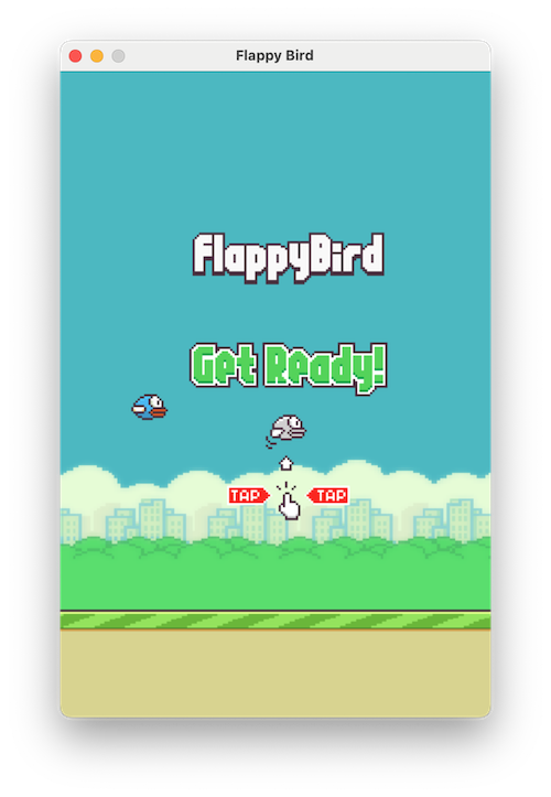 A screenshot from the Flappy Bird Pygame project